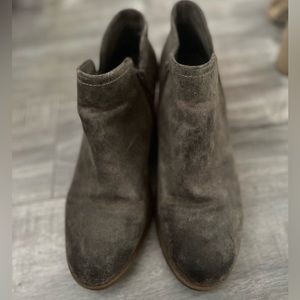 Tan Wedge Booties Size 9